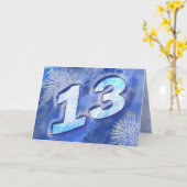 13th birthday card karte (Gelbe Blume)