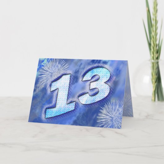 13th birthday card karte (Vorderseite)
