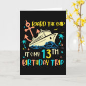 13th Birthday Cruise Trip Funny Nautical Vacation  Karte (Gelbe Blume)