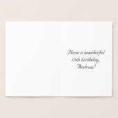 13th Birthday: Elegant, Ornate Script; Custom Name Folienkarte (Innenseite)