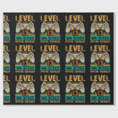 13th Birthday Gift Boys Level 13 Unlocked Official Geschenkpapier (Flach)