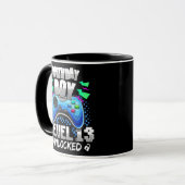 13th Birthday Gift Gamer Boys Level 13 Unlocked Tasse (Vorderseite Links)