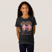 13th Birthday Gift Pink Leopard Print Bow  T-Shirt (Vorne ganz)