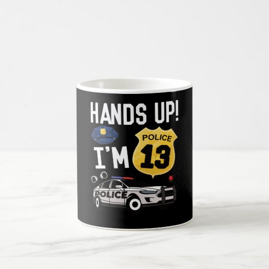 13th Birthday Gift Police Officer 13 Year Old Boy Kaffeetasse (Mittel)