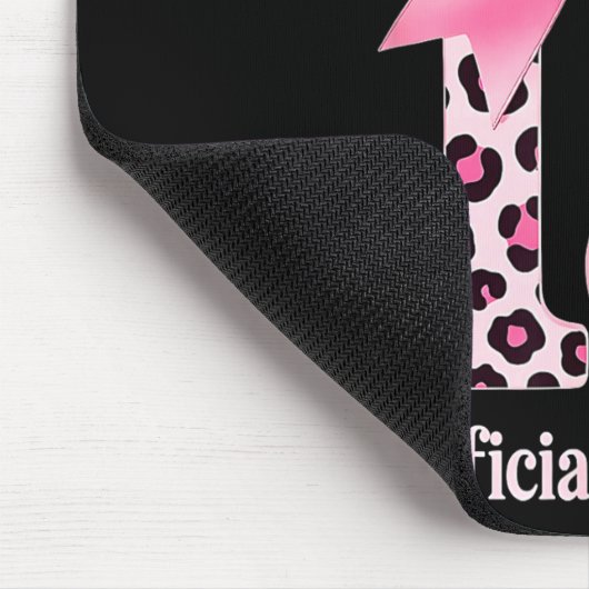 13th Birthday Girl Nk Coquette Bow Leopard 13 Year Mousepad (Ecke)