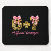 13th Birthday Girl Nk Coquette Bow Leopard 6+7 Yea Mousepad (Vorne)