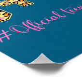 13th Birthday Girl Nk Coquette Bow Leopard 6+7 Yea Poster (Ecke)