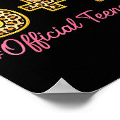 13th Birthday Girl Nk Coquette Bow Leopard 6+7 Yea Poster (Ecke)