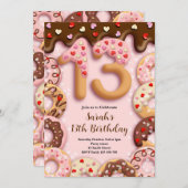 13th Birthday Girls Invitation Einladung (Vorne/Hinten)