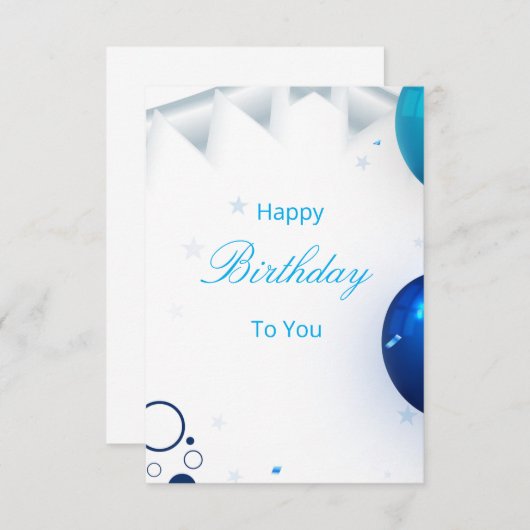 13th Birthday Navy Blue and Gold Balloons Confetti Einladung (Vorne/Hinten)