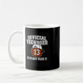 13th Birthday Official Teenager Funny Teen Sketll  Kaffeetasse (Links)