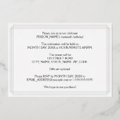 13th Birthday Party: Art Deco Look "13" und Name Folieneinladung (Rückseite)