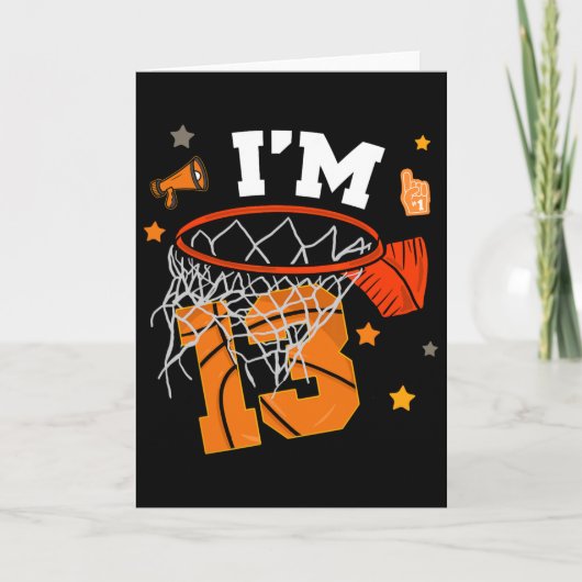 13th Birthday Sketll Boy 13 Yr Old Thirteen Years Karte (Vorderseite)