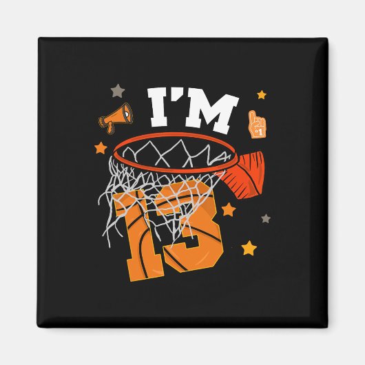 13th Birthday Sketll Boy 13 Yr Old Thirteen Years Magnet (Vorne)