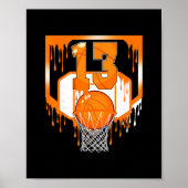 13th Birthday Sketll Drip Ice Cream 13 Year Old Pa Poster (Vorne)