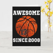 13th Birthday Sketll Lover Gift 13 Years Old Vinta Karte (Gelbe Blume)