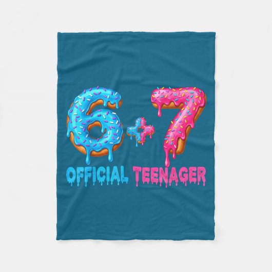 13th Birthday Teenager 6+7 67 Donalt Drip Fleecedecke (Vorderseite)