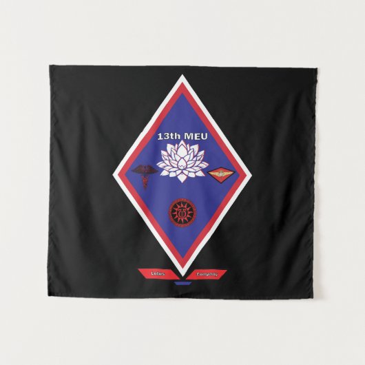 13th MEU Milsim Flag Wandteppich (Vorderseite (Horizontal))