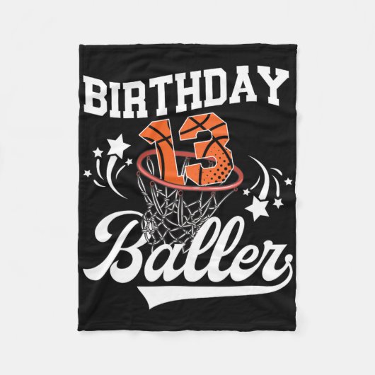 13th Sketll Birthday Thirteen Year Old Sketll Play Fleecedecke (Vorderseite)