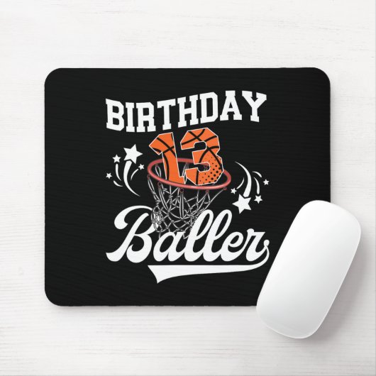 13th Sketll Birthday Thirteen Year Old Sketll Play Mousepad (Mit Mouse)