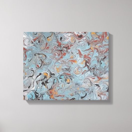 13x11 Acrylmalerei aus geschmolzener Eiscreme Leinwanddruck (Vorderseite)