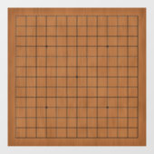 13x13 Goban Brown Wood Texture Customizable Decal Fensteraufkleber (Blatt)