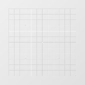 13x13 Goban Etched White Lines Transparent Decal Fensteraufkleber (Blatt)