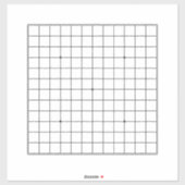 13x13 Goban Transparent anpassbar 14"x14" Decal Aufkleber (Blatt)