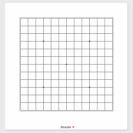 13x13 Goban Transparent anpassbar 14"x14" Decal Aufkleber