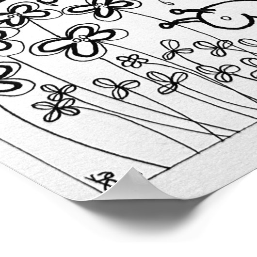 13x19 Farbplakat mit Eule Poster (Ecke)