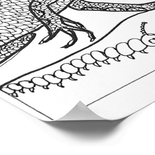 13x19 Farbposter mit Eidechse Poster (Ecke)