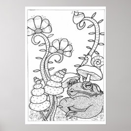 13x19 Farbposter mit Frosch Poster