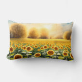 13x21 Gelbe Sonnenblume Sonnenuntergang Akzent Kis Lendenkissen (Vorderseite)