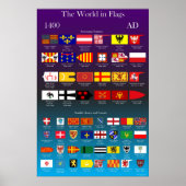 1400 AD Flaggen der Welt Poster (Vorne)