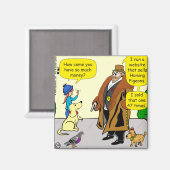 1400 Reicher Mann mit Homing Tauben Cartoon Magnet (Vorderseite/Rückseite)