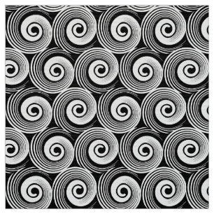 140216 Spiralen - Weiß auf Schwarzem Stoff
