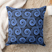 140216 Spirals - Baby Blue on Black Kissen (Decke)