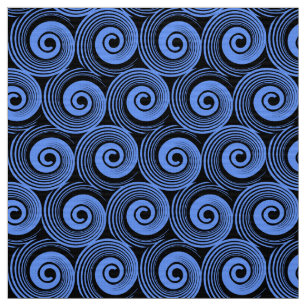 140216 Spirals - Baby Blue on Black Stoff