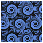 140216 Spirals - Baby Blue on Black Stoff (Nahaufnahme)