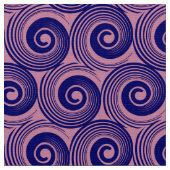 140216 Spirals - Deep Navy on Cashmere Rose Stoff (Nahaufnahme)