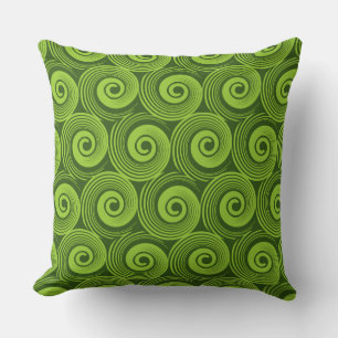 140216 Spirals - Mars Green auf Dk Green 325513 Kissen