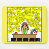 1409 Lehrer Stress and Worry Cartoon Mousepad (Vorne)