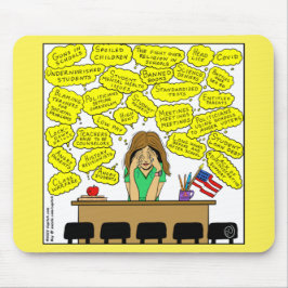 1409 Lehrer Stress and Worry Cartoon Mousepad