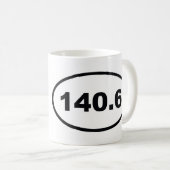 140,6 Meilen Triathlon Kaffeetasse (VorderseiteRechts)