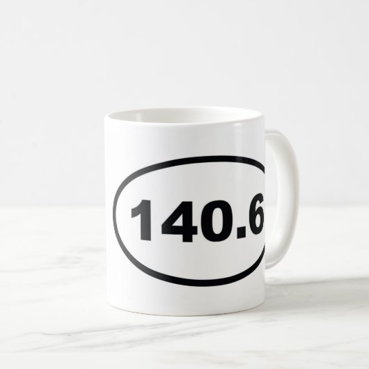 140,6 Meilen Triathlon Kaffeetasse (VorderseiteRechts)
