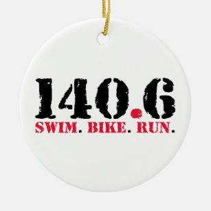 140,6 Schwimmen-Fahrrad-Lauf Keramik Ornament