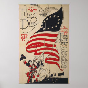140. Tag der Flagge 1777-1917 Poster