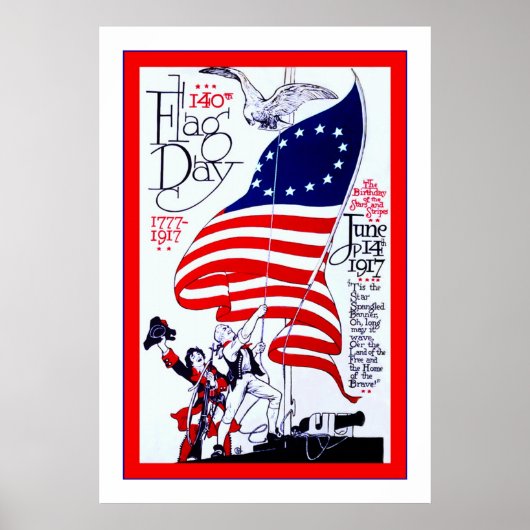 140. Tag der Flagge ~ Vintage Werbung Poster (Vorne)