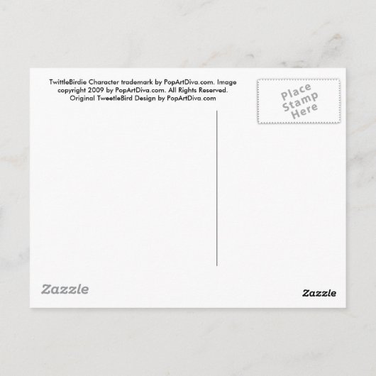 140 ZEICHEN Postkarte (Rückseite)