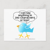 140 ZEICHEN Postkarte (Vorderseite)